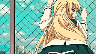 Hentai: Sexy Buxom Blonde Babe Dominates Her Submissive Partner In the Hottest Way