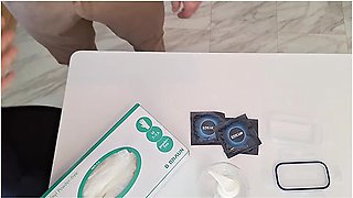 Sperm Bank Nurse Milking A Cum Donation Into A Condom With Latex Gloves Professional Handjob Cumshot