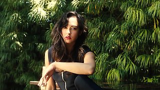 Nude teen cools herself down in the pool