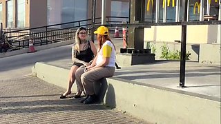 Gal makes proposition to McDonald's worker! To be a pornography actress and they hook up right there in public.