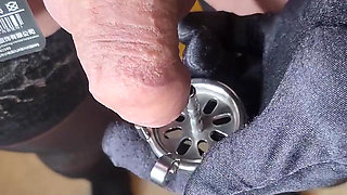 My New Chasity Has a Surprise, I Thought It Wouldn't Go in but It Did - Must Train for the Longer One and Also the Tube