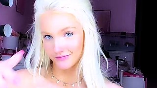 Amateur blond girl with big boobs getting fucked