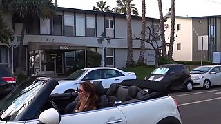 Amazing redhead stripping and teasing solo