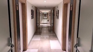 Russian girl hotel threesome with big natural tits - amateur Turkish couple fuck in HD