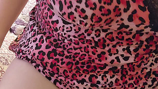 Hot Curvy MILF Stuffs Lace Thong Panties Deep Inside Her Cunt Then Plays with Wand Til She Cums