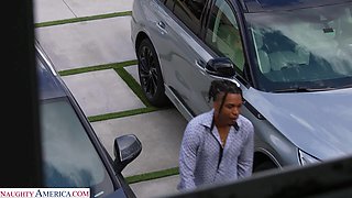 Cheating wife feeling horny while her husbands away