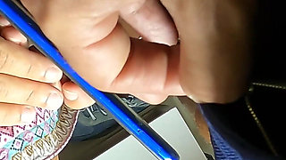 Unknown Brazilian MILF Press My Dick with Her Phone in Public Train - Dick Flashing Touching