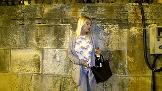 POV piss and fuck for sexy blonde chick