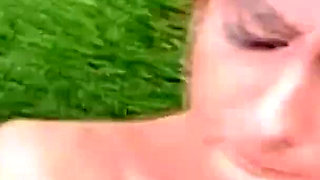 Skinny teen uses big dick next to the swimming pool