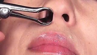 Unique: Hotaru Mori Nose Fetish; Nose Clamp, Sneeze, and Snot in Voyeur POV
