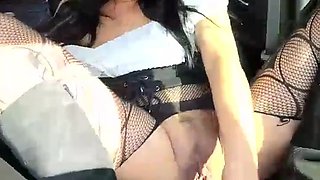 Passionate beauty explores sensual outdoor squirting pleasures