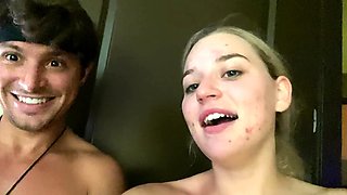 Lovely Amateur teen brunette masturbating outdoor