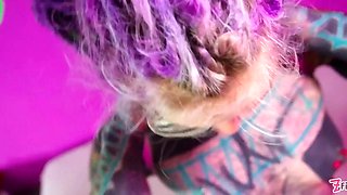 SOLO tattoo girl ANAL masturbation - self ASSFUCK