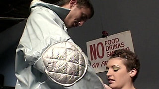 Short Haired Slut Got Fucked by Her Coworker