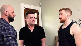 Trans Stevie Trixx fucked by Girth Brooks and Lane Colton