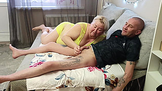 High-quality Deep Blowjob From Stepmom with Cum Swallowing