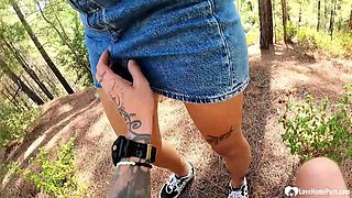 Cute girlfriend wanted anal hardcore in the woods