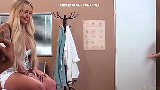 Best friend takes over gynecologist exam in unexpected threesome