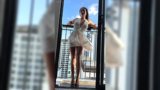 Flashing on the Balcony While You Worship My Body, Slave