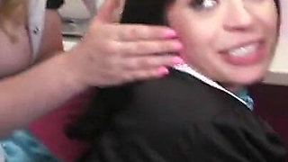 These Three Babes Will Earn Their Tips with a Hardcore Foursome