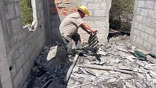 Beautiful, busty, and big-assed MILF stepmom fucks the construction worker.