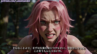 Pink-Haired Kunoichi got the sex of her dreams in Konoha's Forbidden Forest 3d Hentai Naruto x Sakura