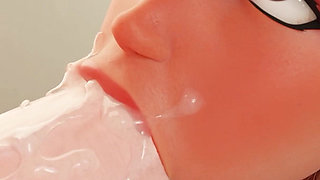 Huge Ass BBW Stepmom MILF with Big Tits Gives Blowjob &gets Face Fucked by Big Cock Stepson. He Cums in Her Mouth - Mansion Days