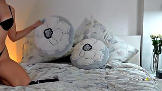 Glasses Girlfriend Gags on Massive Cock