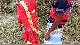 fucked by her younger stepbrother my horny step sister in red saree Doggy style Sex Real romantic sex with clear New Bangla sex