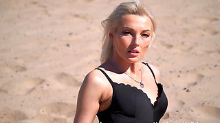 Lovita Fate enjoys outdoor sex with her bald pussy