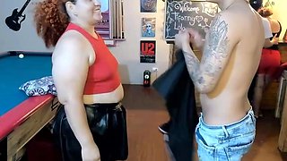 Group sex at billiard pool table