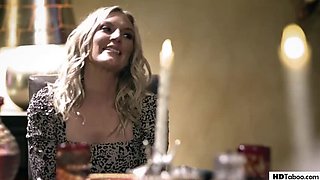 Mona Wales gets double penetrated by stepson's black friend in taboo threesome