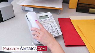 Ash-blonde Co-employee Crystal Clark Humps Her Way To The Top