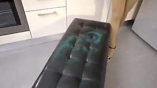 Horny Blonde MILF Jasmine Rouge Fucked Hard in Kitchen with Nylons