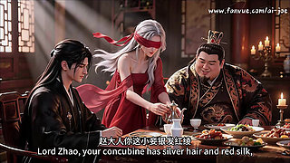 Cuckold Husband Watches Fat Bull Fuck His Blindfolded Red Concubine Ai-generated