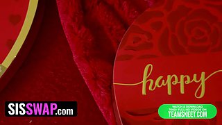 Busty step sisters aubry babcock & Violet Gems pound each other step bros on valentines day - sisswap