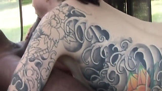 Tattooed MILF Deepthroats Massive BBC with Sloppy Drool