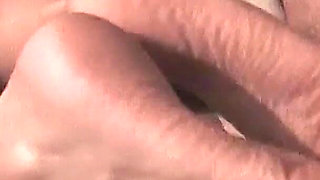 Amateur Cuckold Footjob!