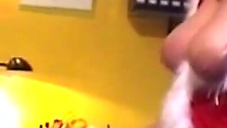 Mature Santa Slut Gapes Sloppy Holes with Huge Dildo