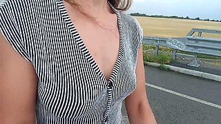 HottPussyTits Flashes Nude Highway Masturbation