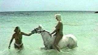 Horny busty blonde babe with big boobs