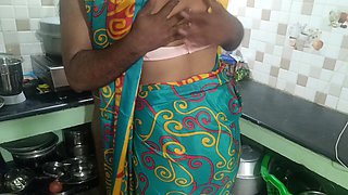 New Married Couples Make a Day Special in Kitchen