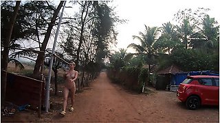 Nude Girl Walking Around The Campsite