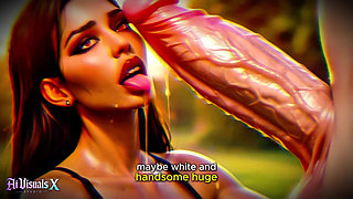 (4K) AI 3D Animated Porn - Latina Baddie Worships Big White Cock (Interracial ASMR) - AI Visuals X