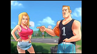 Summertime saga, big tits, college girl