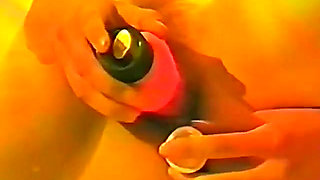 Self Double Penetration with Her Toys