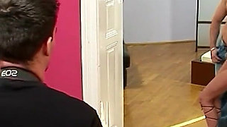 Blonde skinny MILF Gitta blond gets ass fucked by fat cocks and gets cumshot