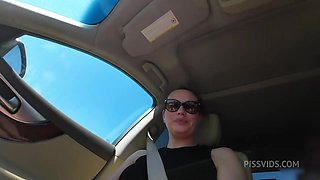 Hitchhiker Squierting In My Car 4k