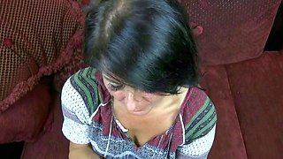 Nice ass brunette takes big cock and hot cum shot