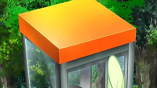 Bus Stop's Groping with a Hot Busty Schoolgirl - Hentai